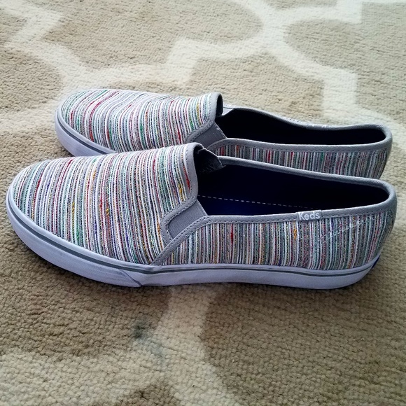 keds striped slip on